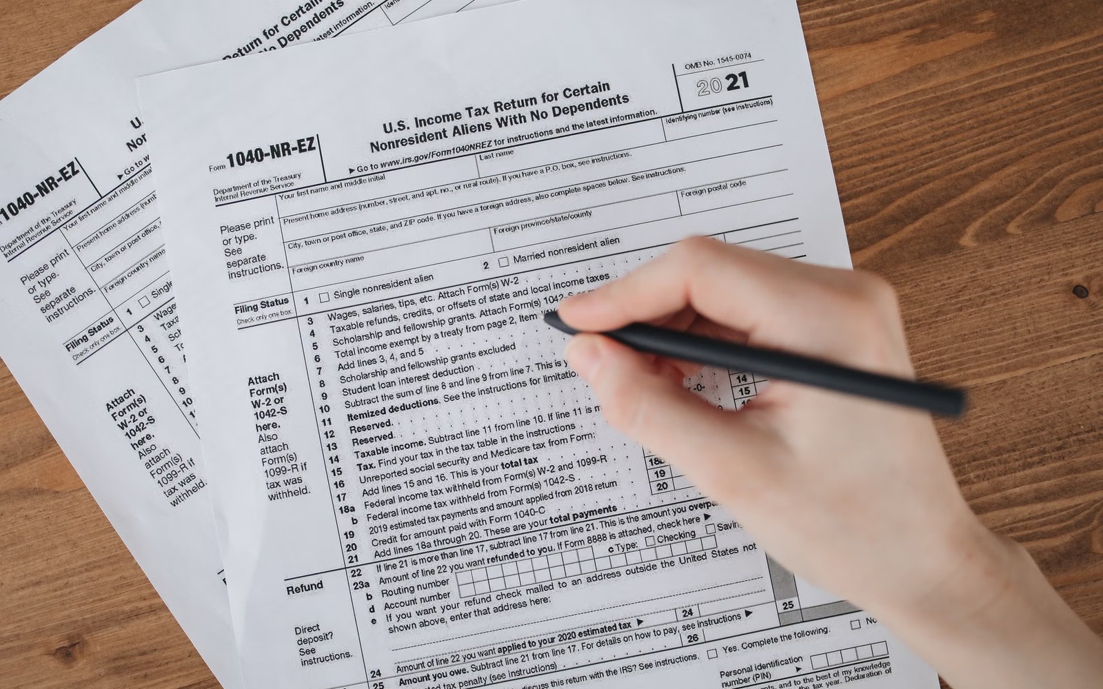 Tax forms prepared before an exchange closing